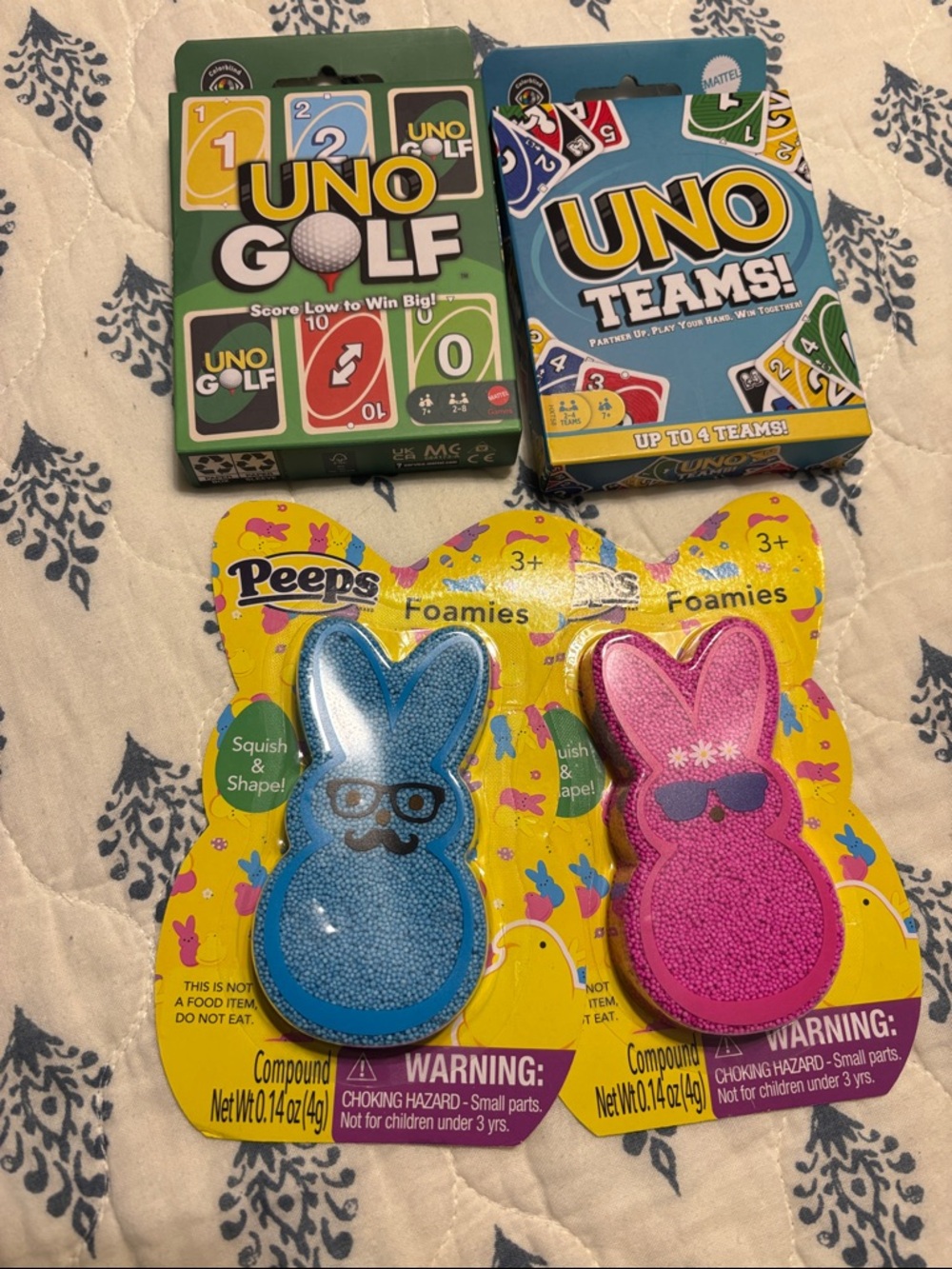 Peeps Foamies Blue & Pink Bunny Stress Toys - Pack of 2